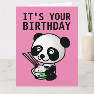 PANDA BEAR FUNNY NIEDLICHE GEBURTSTAG CARD KARTE