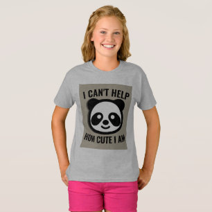 PANDA BEAR GIRLS NIEDLICHE FUNNY T - SHIRT
