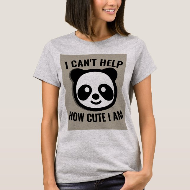 PANDA BEAR GIRLS NIEDLICHE FUNNY T - SHIRT (Vorderseite)