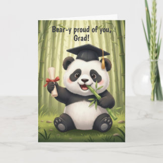 Panda Bear Graduation Card Karte