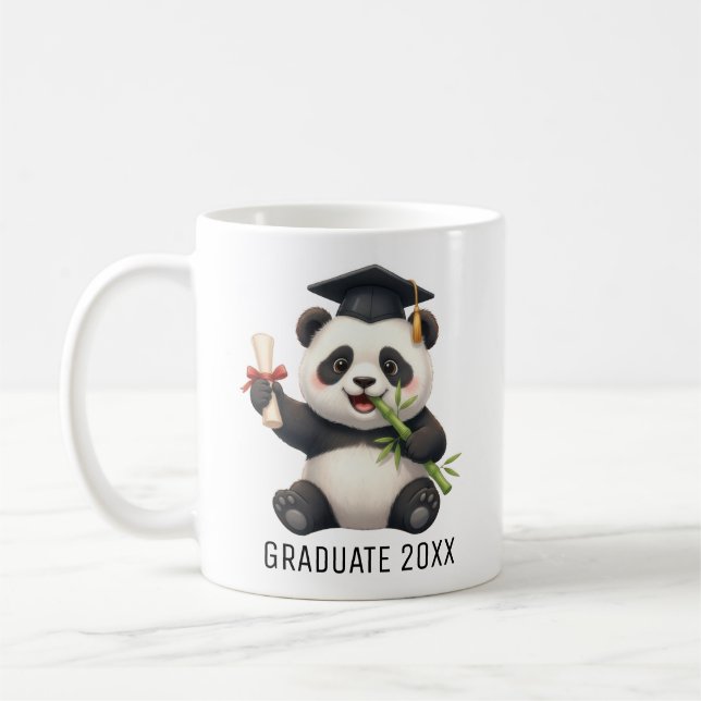 Panda Bear Graduation Personalized Kaffeetasse (Links)