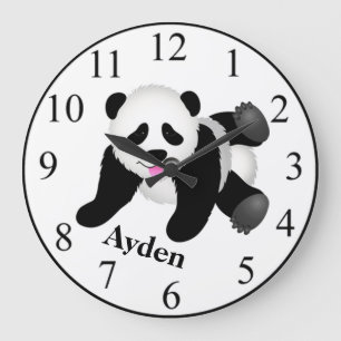 Panda Bear Große Wanduhr