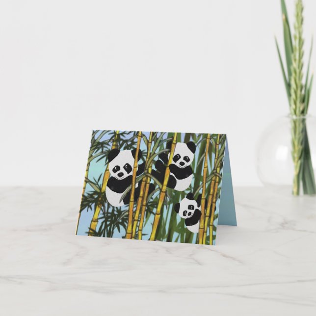 Panda Bear Happy Birthday Karte (Vorderseite)