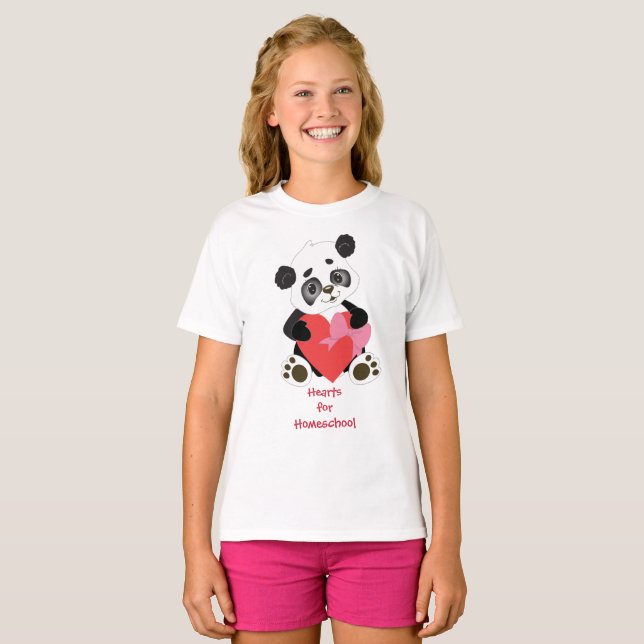 Panda Bear Hörer für Homeschool T-Shirt (Vorne ganz)