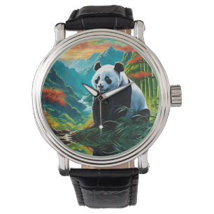 Panda Bear in den Wolken Armbanduhr