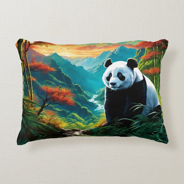 Panda Bear in den Wolken Dekokissen (Vorderseite)