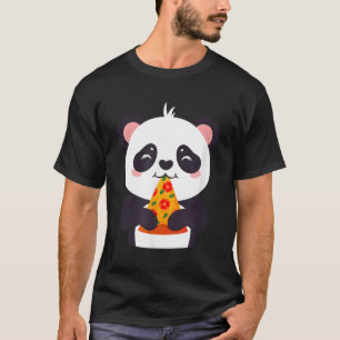 Panda Bear isst Pizza T-Shirt