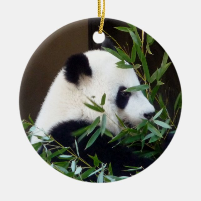 Panda Bear Keramik Weihnachtsschmuck (Vorne)