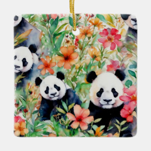 Panda Bear Keramikornament