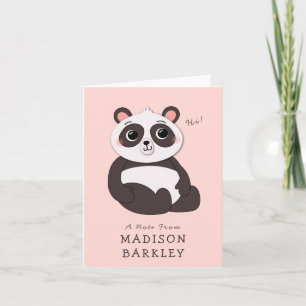 Panda Bear Kid's Niedliche Stationary Cards