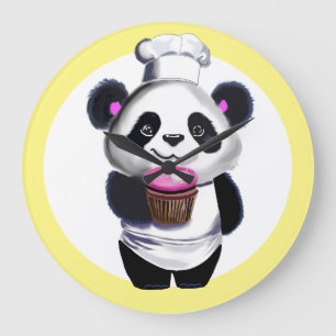 Panda Bear Kinderzimmer Clock Große Wanduhr