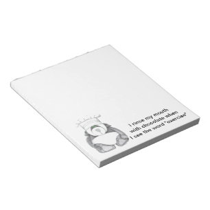 Panda Bear Koch Chocolate Notizblock