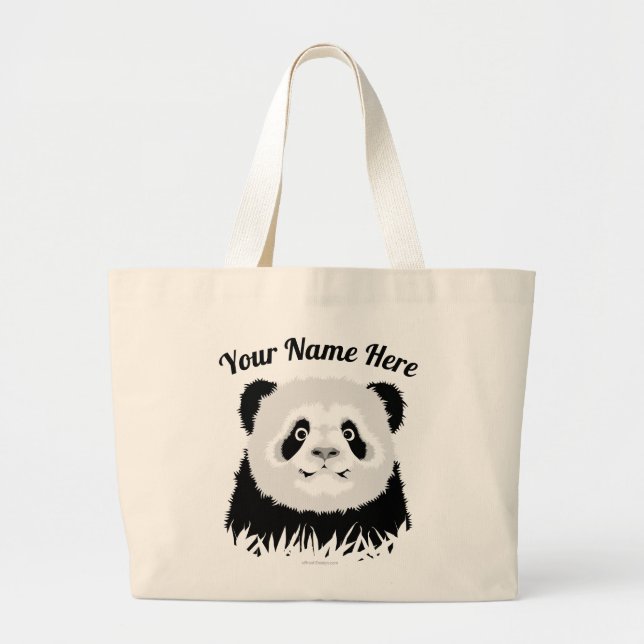 Panda Bear Large Tote Bag Jumbo Stoffbeutel (Vorne)