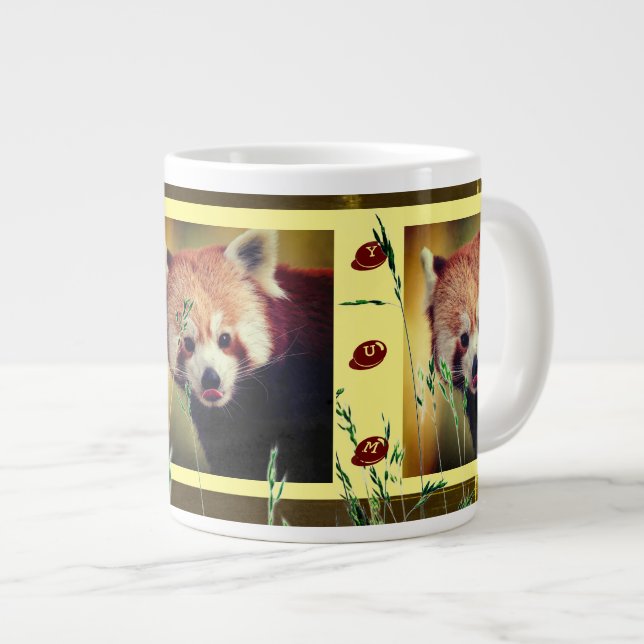 Panda Bear Liebe Jumbo-Tasse (Vorderseite Rechts)