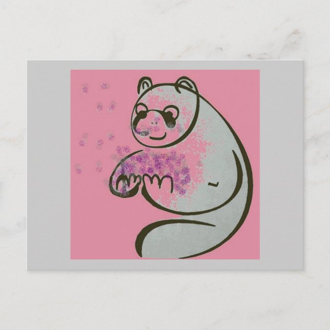Panda Bear Liebe Postkarte (Vorderseite)