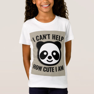 PANDA BEAR MÄDCHEN KIDS NIEDLICHE, FUNNY-T - SHIRT