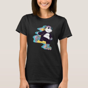Panda Bear mit Roller-Skaten für Skater und Bär T-Shirt