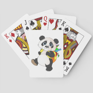 Panda Bear mit Rucksack Spielkarten