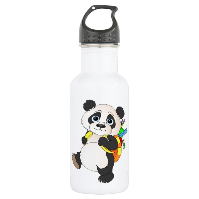 Panda Bear mit Rucksack Trinkflasche (Vorderseite)