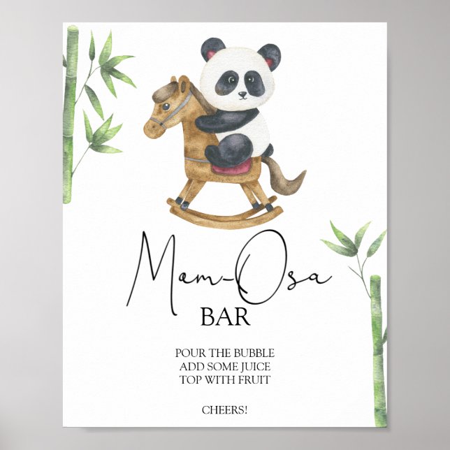 Panda Bear Momosa Bar Poster (Vorne)