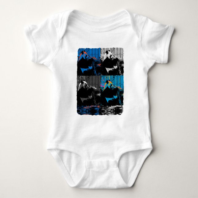 Panda Bear Multipanel Modernes Design Baby Strampler (Vorderseite)