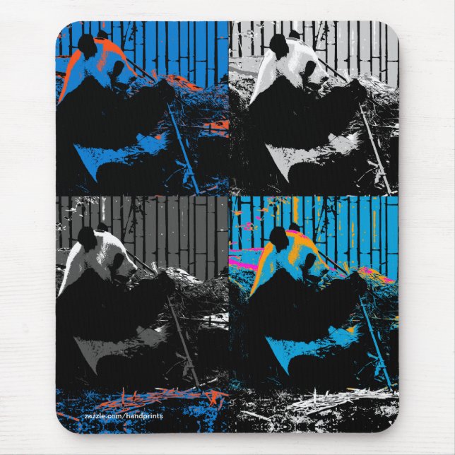 Panda Bear Multipanel Modernes Design Mousepad (Vorne)