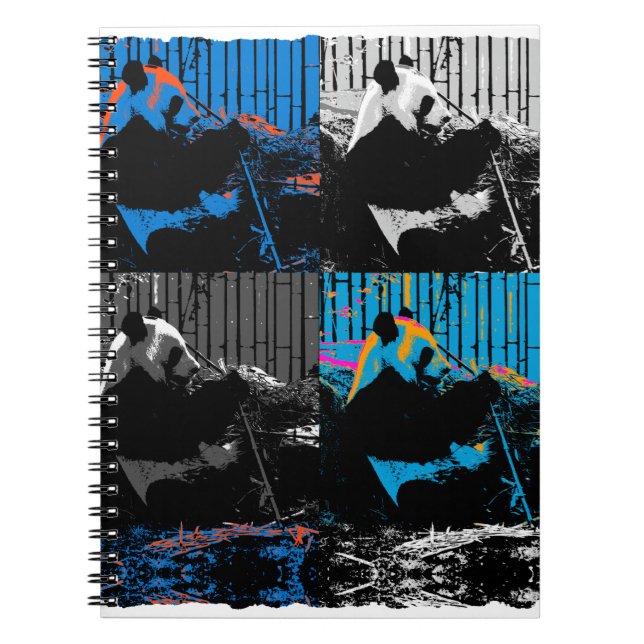 Panda Bear Multipanel Modernes Design Notizblock (Vorderseite)