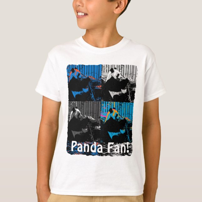 Panda Bear Multipanel Modernes Design T-Shirt (Vorderseite)