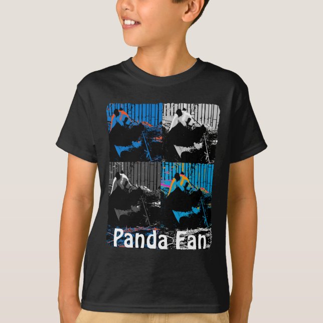 Panda Bear Multipanel Modernes Design T-Shirt (Vorderseite)