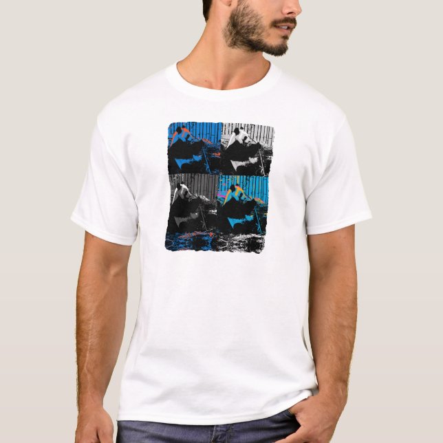 Panda Bear Multipanel Modernes Design T-Shirt (Vorderseite)