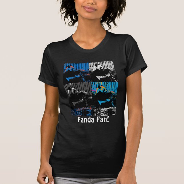Panda Bear Multipanel Modernes Design T-Shirt (Vorderseite)