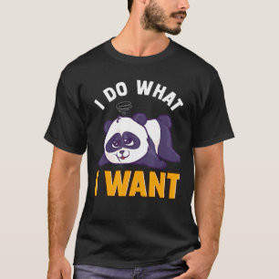 Panda Bear Niedlich Sleepy Lazy Pandas I Do, was i T-Shirt