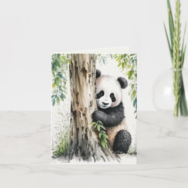 Panda Bear Note Card Karte (Vorderseite)