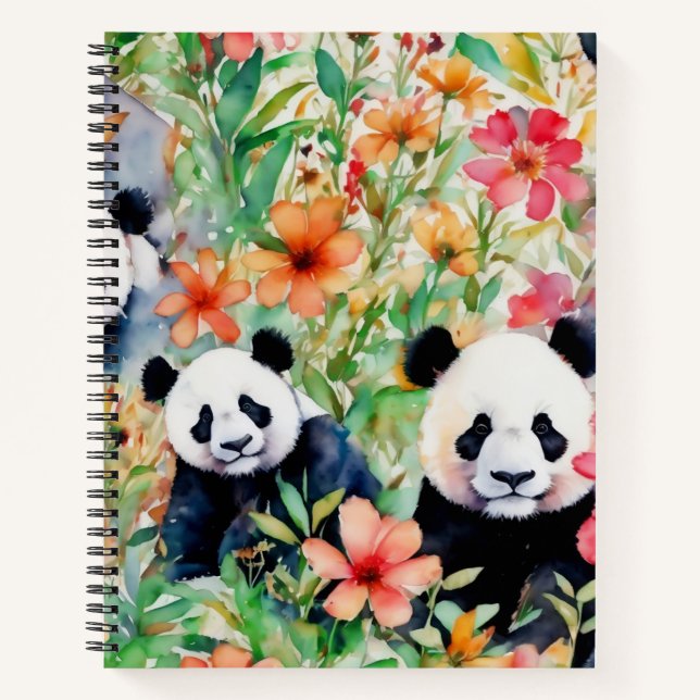Panda Bear Notizbuch (Vorderseite)