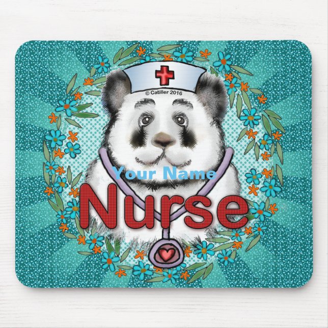 Panda Bear Nurse Mouse Pad Mousepad (Vorne)