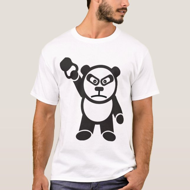 Panda Bear One Arm Kettlebell Snatch T-Shirt (Vorderseite)