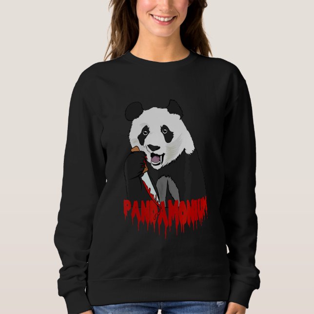 Panda Bear Pandamonium Murderous Panda Sweatshirt (Vorderseite)