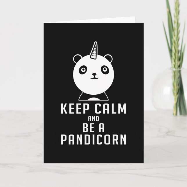 Panda Bear Pandicorn Behalt Calm Funny Gift Idee Karte (Vorderseite)