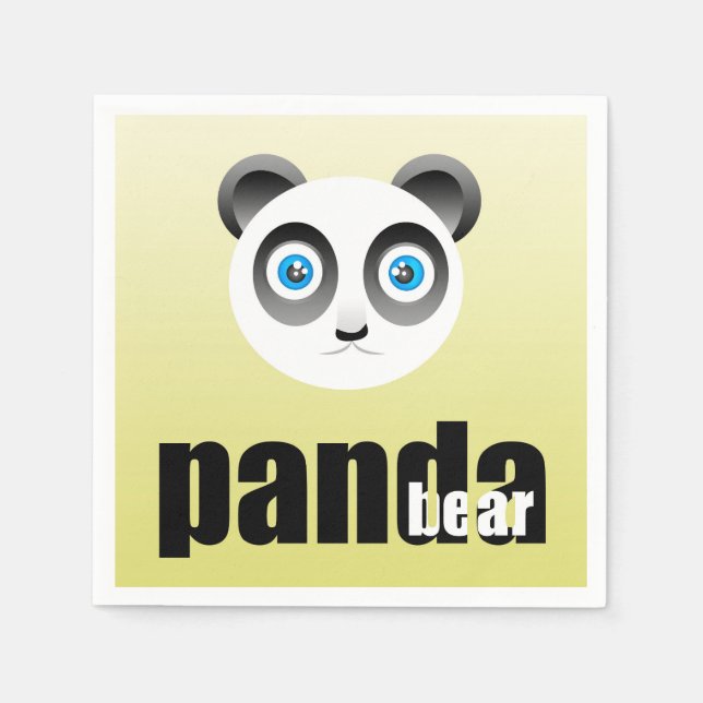 Panda Bear Paper Napkins Serviette (Vorderseite)