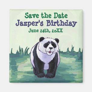 Panda Bear Party Center Magnet