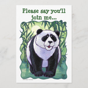 Panda Bear Party Centre Einladung