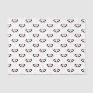 Panda Bear Pink Niedlich Panda Face Gemustert Seidenpapier