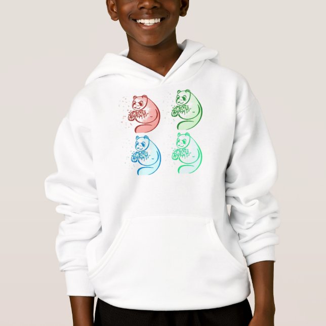 Panda Bear Pop Art Hoodie (Vorderseite)