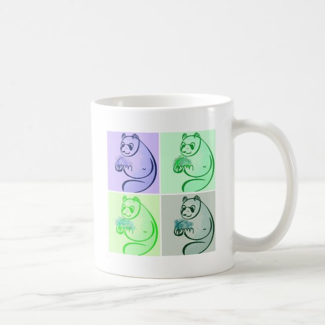 Panda Bear Pop Art Kaffeetasse (Rechts)