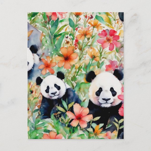 Panda Bear Postkarte (Vorderseite)