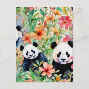 Panda Bear Postkarte