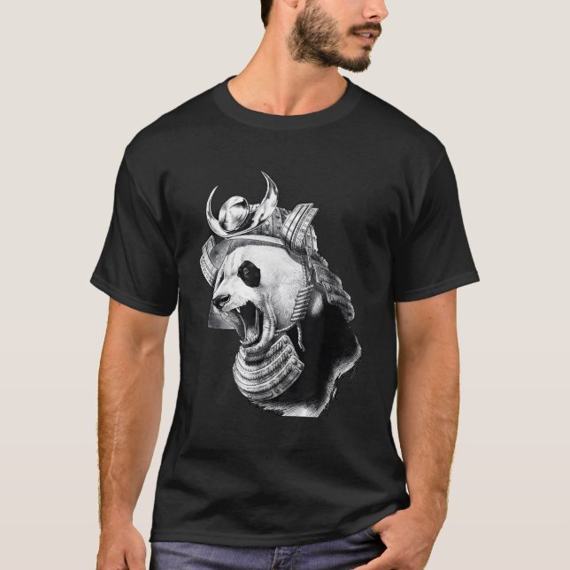 Panda Bear Samurai Warrior T-Shirt (Vorderseite)