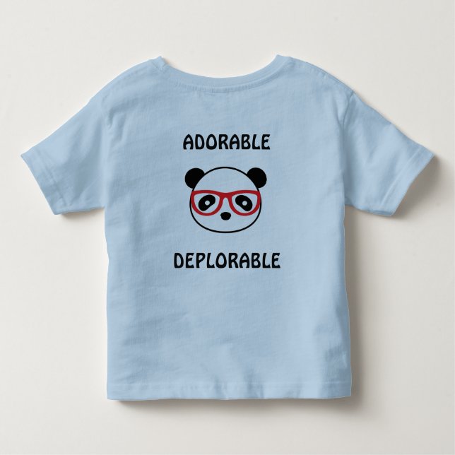 Panda Bear Säugling Adorable Deplorable Leon Kleinkind T-shirt (Rückseite)