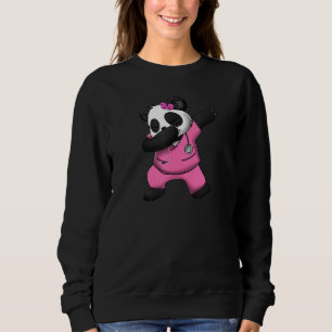 Panda Bear Scrub Anzug Dabbing Girl Liebe Phantast Sweatshirt