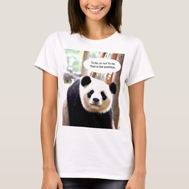 Panda Bear Shakespeare Zitat Elegantes Frauenangeb T-Shirt (Vorderseite)